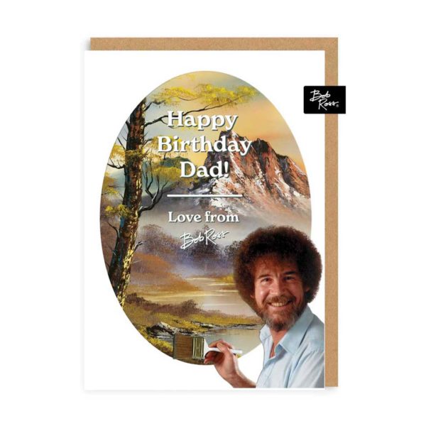 Happy Birthday Dad Bob Ross Card