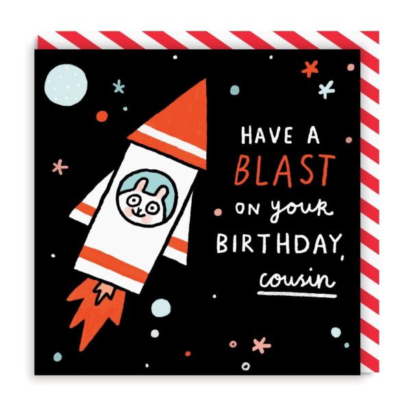 Blast Cousin Square Greeting Card