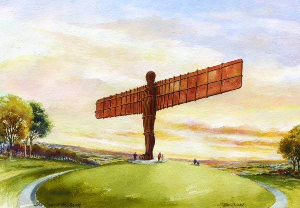 Tom MacDonald Angel of the North Mounted Print