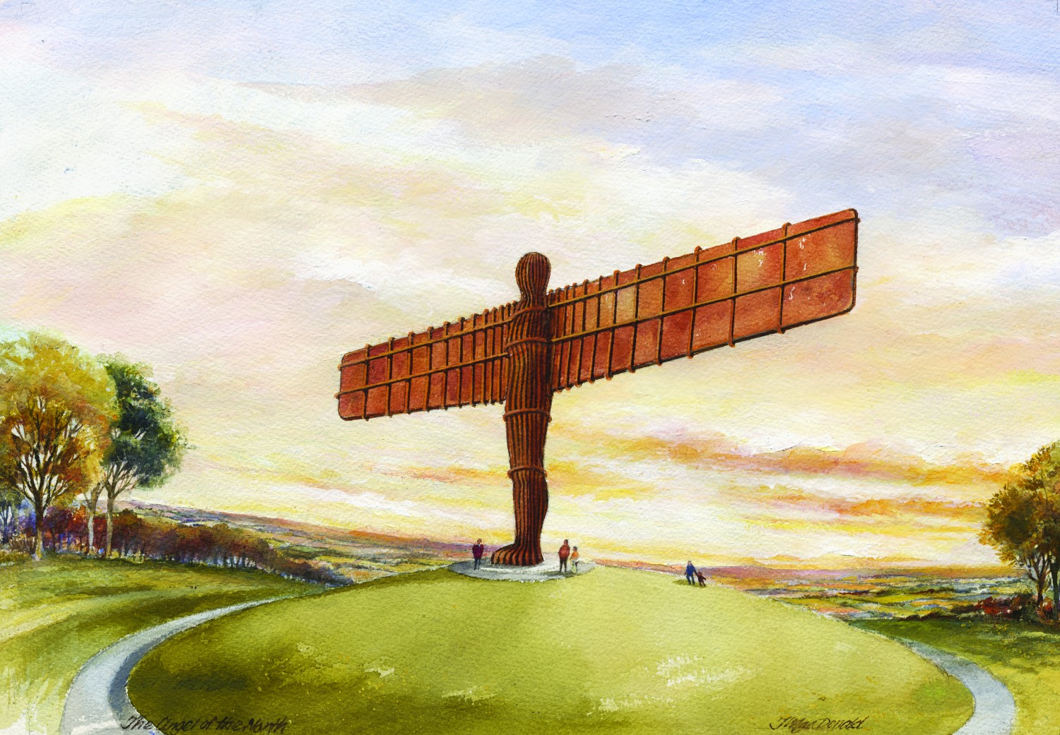 Tom MacDonald Angel of the North Mounted Print