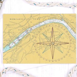 Newcastle Compass Map Card