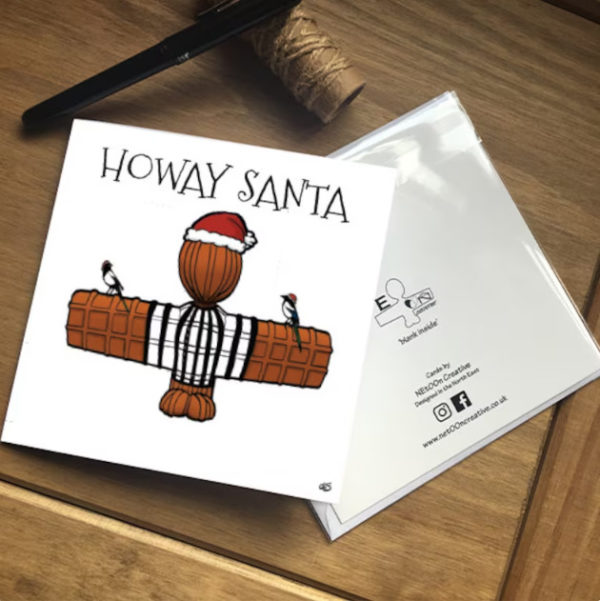 'Howay Santa' Wor Angel Christmas Card