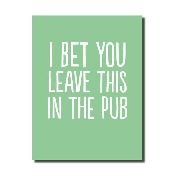 'Pub' Birthday Card