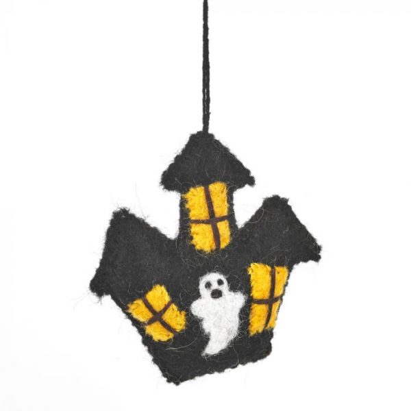 Handmade Felt Haunted House Hanging Halloween Decoration