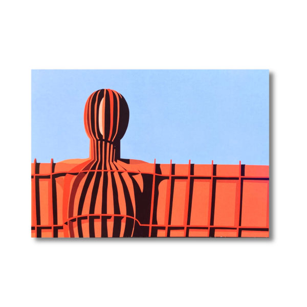 Angel of the North Retro Art Postcard