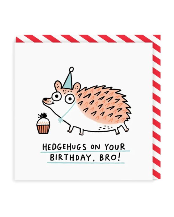 Hedgehugs Birthday Bro Square Card