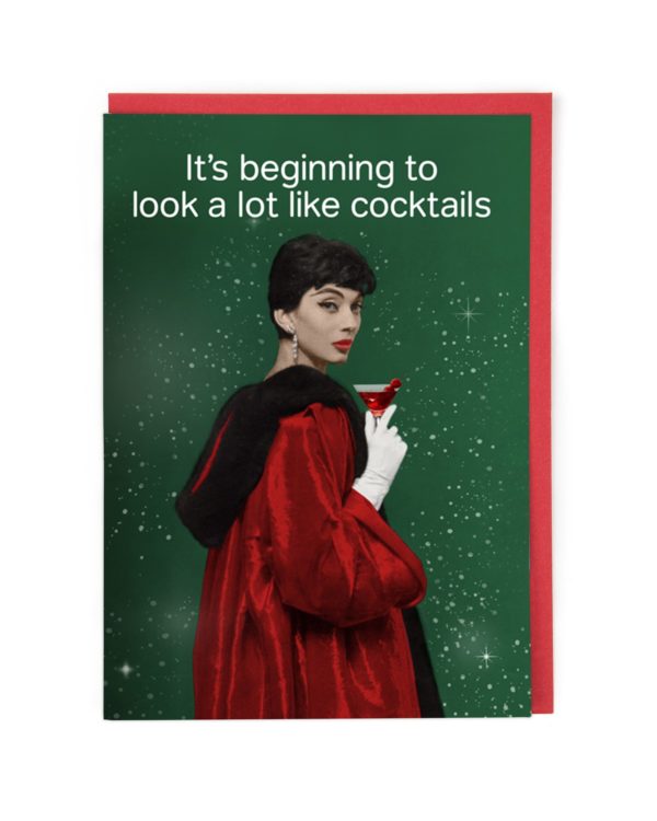 It's beginning to look a lot like cocktails Christmas Card