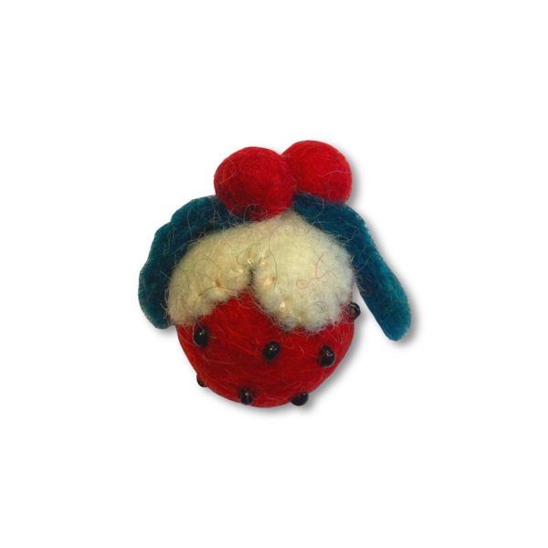 Felt Christmas Pudding Brooch