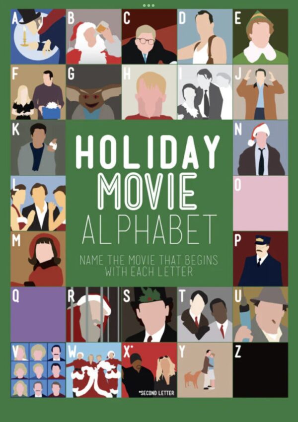 Holiday Movie Alphabet Postcard