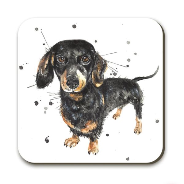 ‘Splatter Sausage Dog’ Coaster