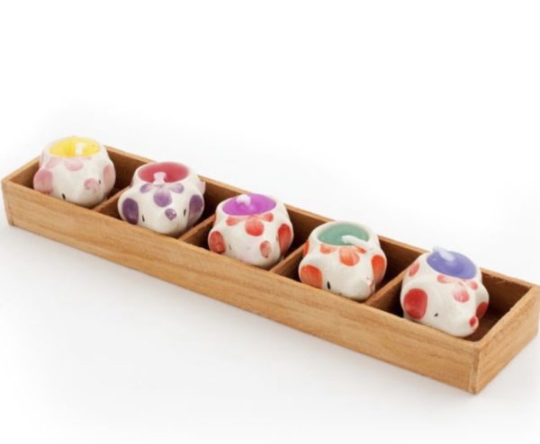 Box of 5 Mini Elephant Candles