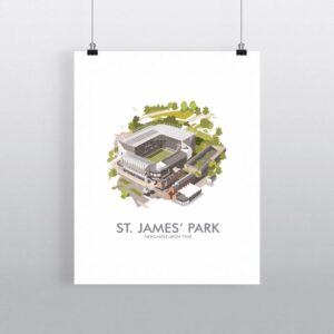 St James’ Park A3 Dave Thompson Art Print