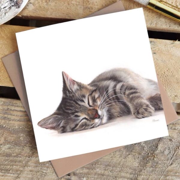 Sleeping Kitty Greeting Card