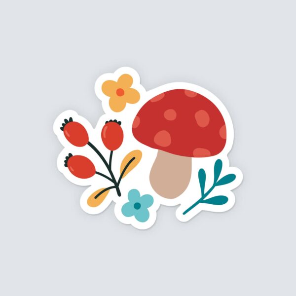 Autumn Forest Foliage Vinyl Sticker | Cute Fall Stationery