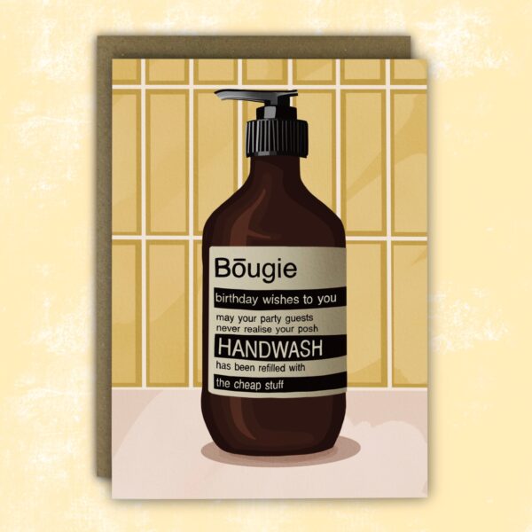 Bougie Hand Wash Card For Fancy Friend