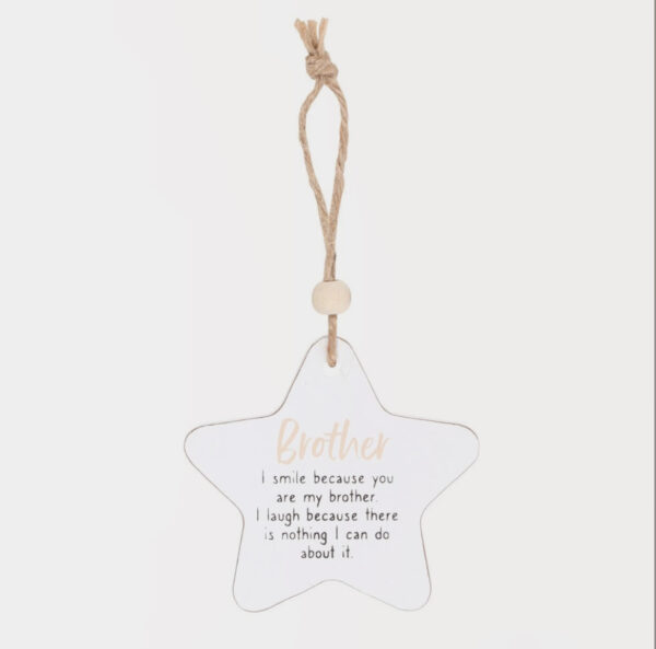 Brother Star Hanging Wooden Decoration