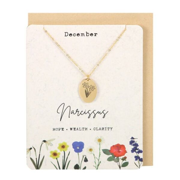 December Narcissus Birth Flower Card