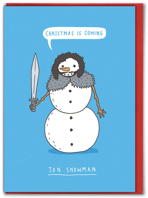 Jon Snowman Funny Christmas Card