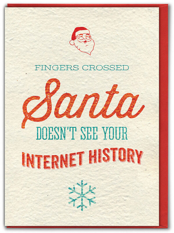 Santa Internet History Rude Christmas Card