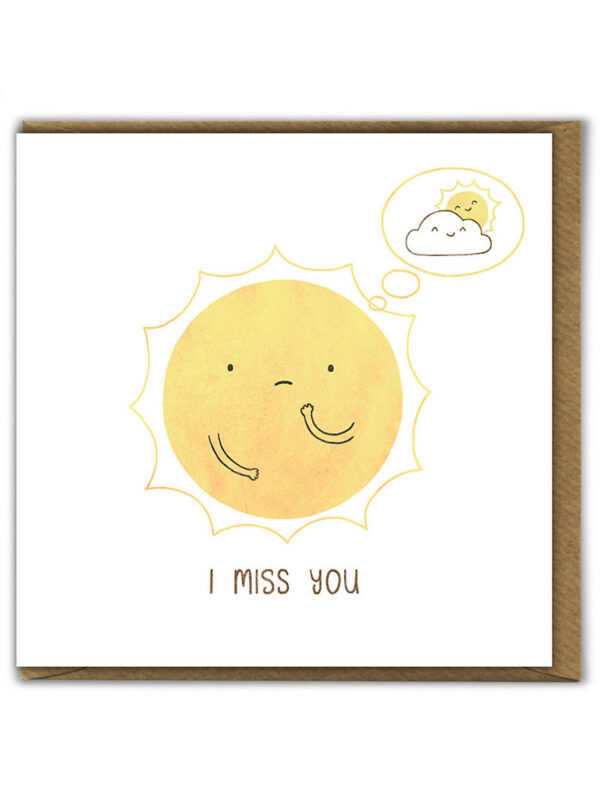 I Miss You Cute Sunshine Greeting Card