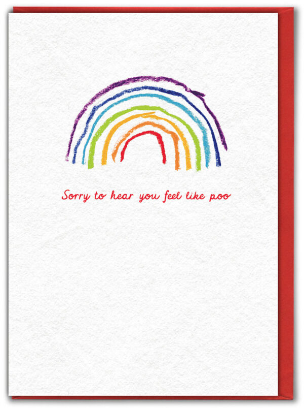 Sorry To Hear You Feel Like Poo Get Well Soon Card