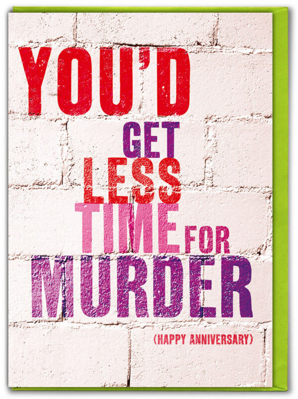 Less Time For Murder Anniversary Card