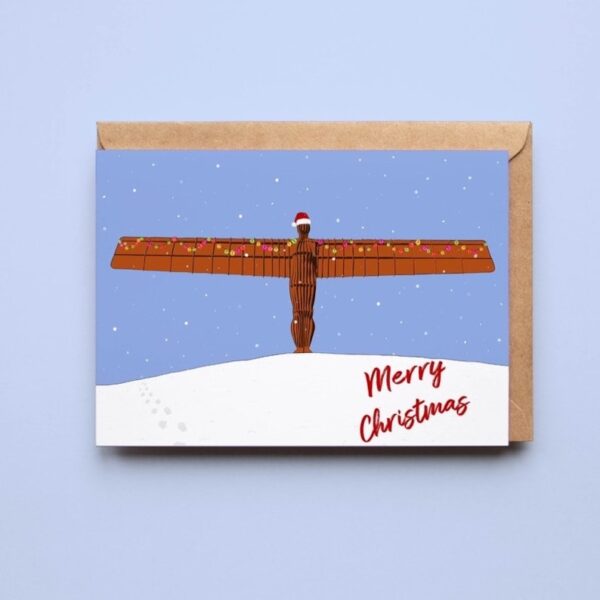 Christmas Angel of The North Christmas Card