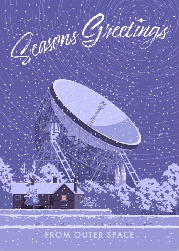 Seasons Greetings From Outer Space Christmas Card