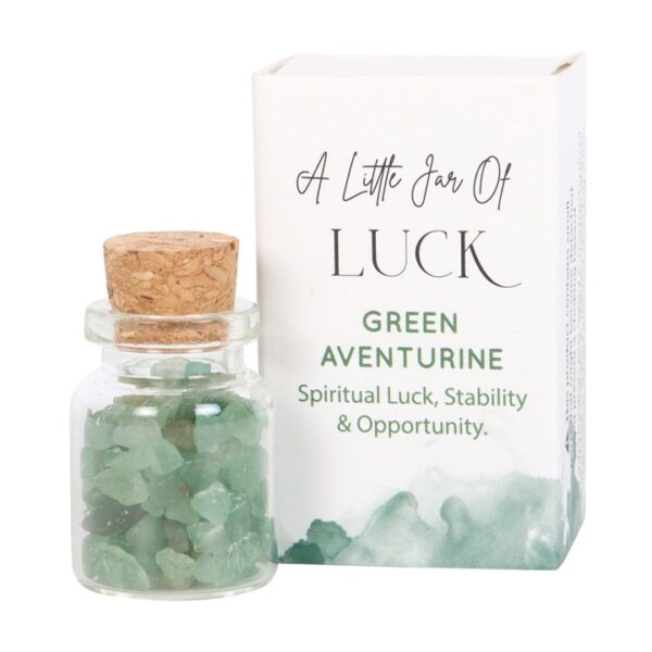 Jar of Luck Aventurine Crystal Jar In a Matchbox