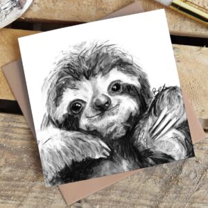 Sloth Greeting Card