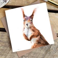 Ruby Squirrel Greeting Card