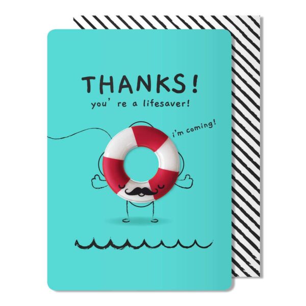 Thanks You're A Lifesaver Card | Magnet