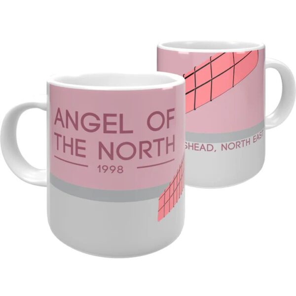 Angel of the North Mug - Pink/Grey