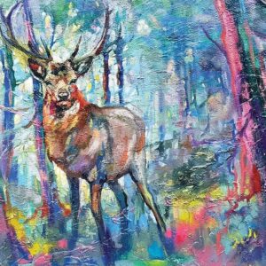 Mystical Stag Greeting Card