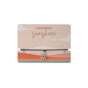 'you Are My Sunshine' Wish Bracelet On Backing Card