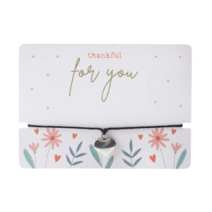 Just Smile 'thankful For You' Wish Bracelet On Backing Card