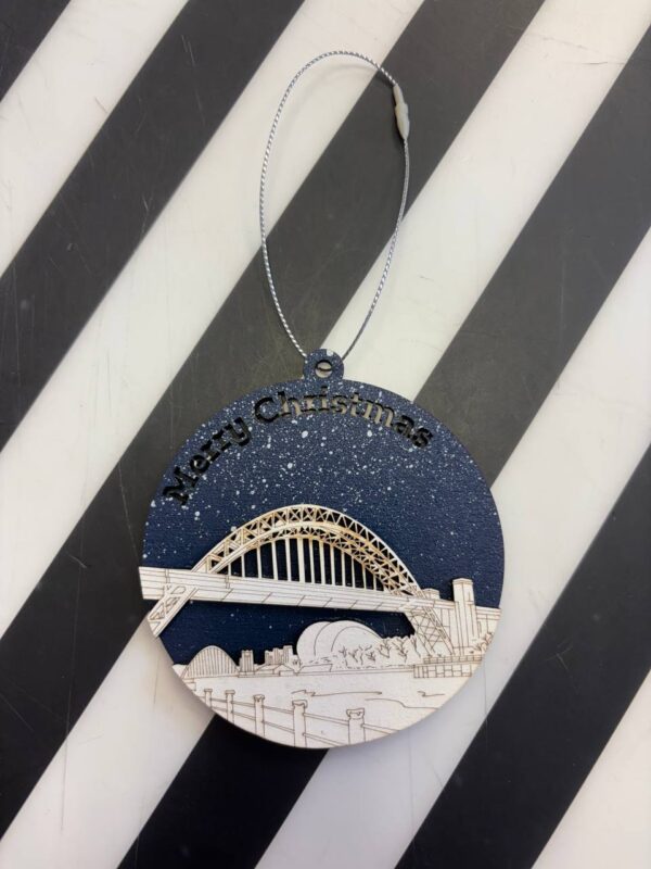 Tyne Bridge Wooden Bauble