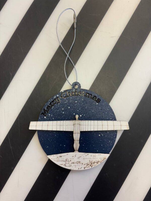Angel of The North Wooden Bauble