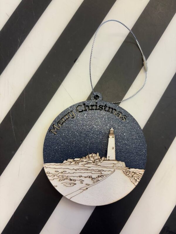 St Mary’s Lighthouse Wooden Bauble