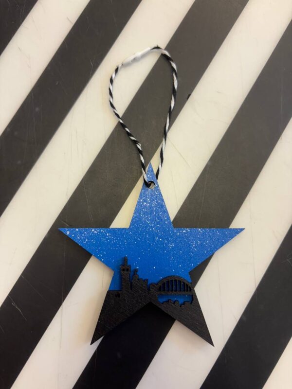 Blue Star Newcastle Wooden Bauble