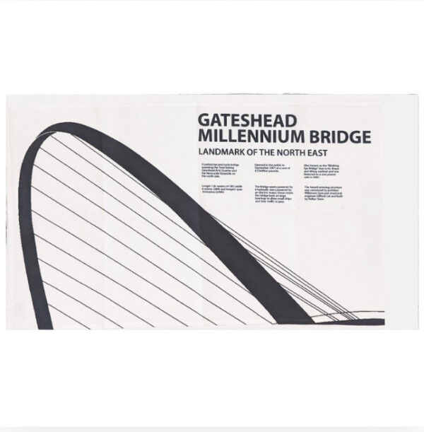 Millennium Bridge Facts Tea Towel