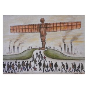 Lowry Style Angel Metal Sign