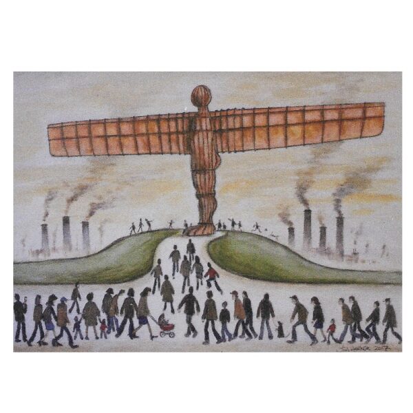 Lowry Style Angel Metal Sign