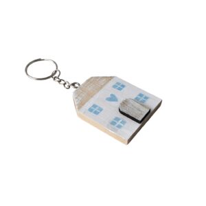 Send with Love Wooden House Keyring Send with Love Wooden House Keyring