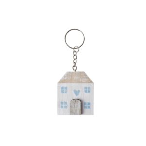 Send with Love Wooden House Keyring