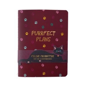 Set of 2 Cool Cat ‘feline Productive’ Notebooks