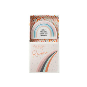 After the Rain Comes the Rainbow Ceramic Keepsake Token