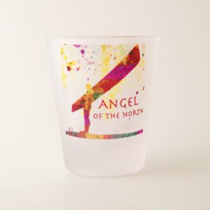 Angel of the North Splash Art Shot Glass