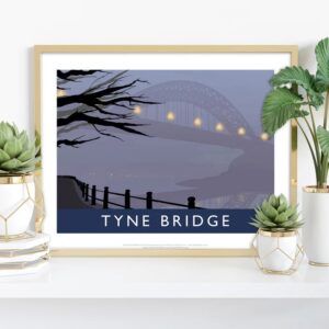 Fog on the Tyne Bridge By Artist Richard O'Neill - Art Print