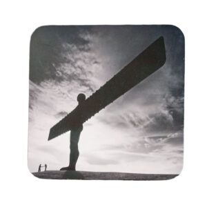Angel of the North Greyscale Black & White Sepia Coaster